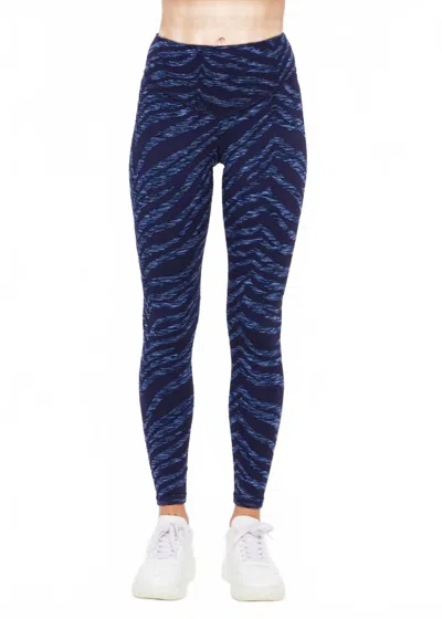 The Upside Women's Mystere Reversible Legging In Blue