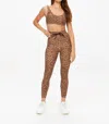 The Upside Women's Panthera Midi Pant In Leopard In Brown