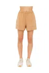 The Upside Tecopa Darcy Cotton Shorts In Brown
