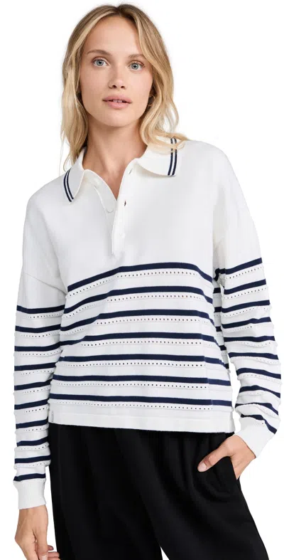 The Upside Wonder Knit Polo Stripe