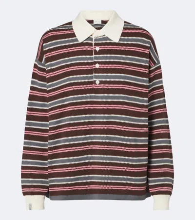 The Upside Wonder Striped Cotton Polo Sweater In Multi