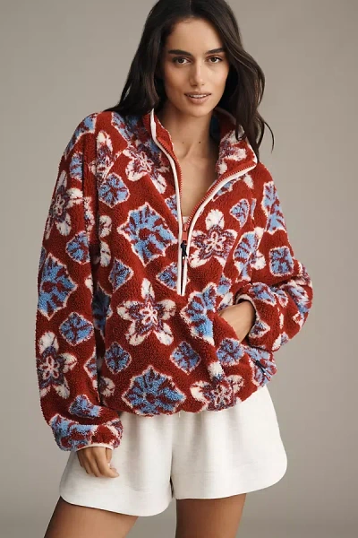 The Upside X Anthropologie Harlow Half-zip Fleece Pullover In Multi