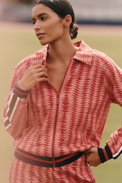 The Upside X Anthropologie Joie Pari Zip Jacket In Red