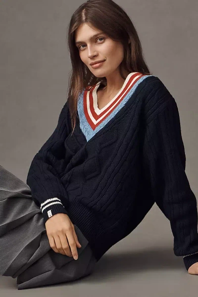 The Upside X Anthropologie Josette V-neck Sweater In Multi