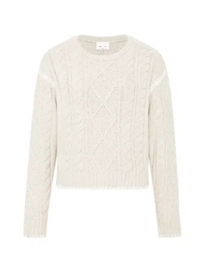 The Upside Xanthe Pullover Mit Zopfmuster In White