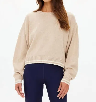 THE UPSIDE XANTHE CREW NECK SWEATER IN SAND