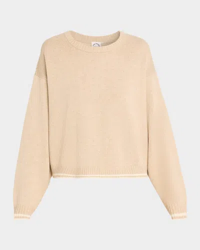 The Upside Xanthe Crewneck Wool-blend Sweater In Neutral