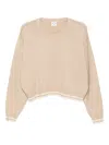 The Upside Xanthe Crew Neck Sweater In Sand In Brown