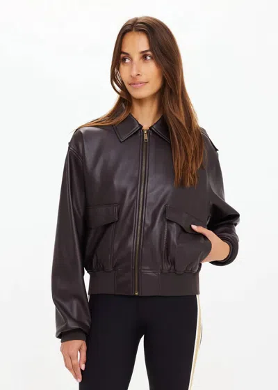 The Upside Zariah Bomber Jacket In Ebony In Purple