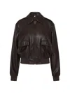 The Upside Zariah Collared Bomber Jacket In Black