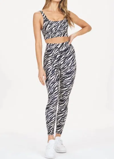 The Upside Zebra Midi Pant In Multi In Blue