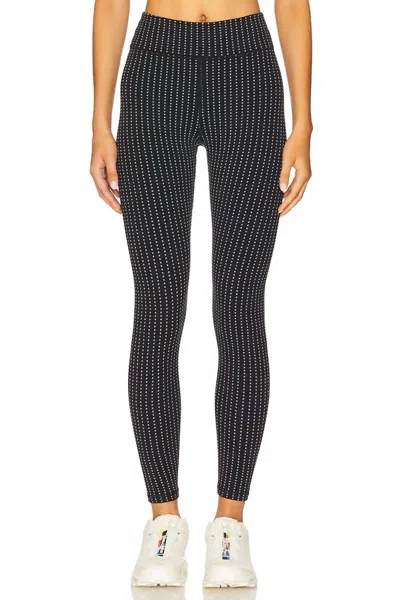 The Upside Zenith Midi Pant In Pinstripe In Black