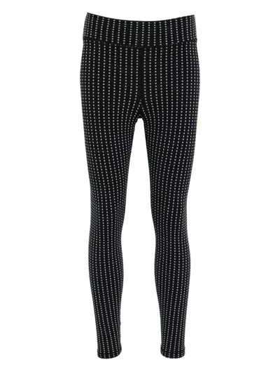 The Upside Zenith Midi Pant In Pinstripe In Black
