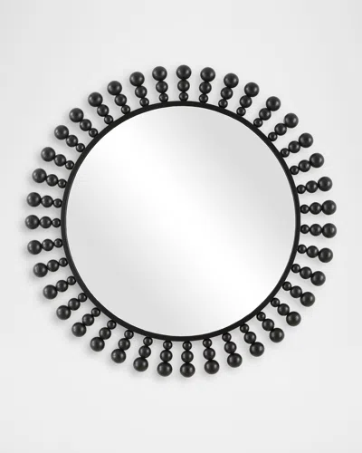 The Uttermost Co Aziel 44" Round Wall Mirror In Black