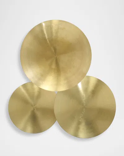 The Uttermost Co Cymbalic Metal Wall Decor, Set Of 3 In Gold