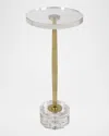 The Uttermost Co Groove Drink Table In Brushed Gold
