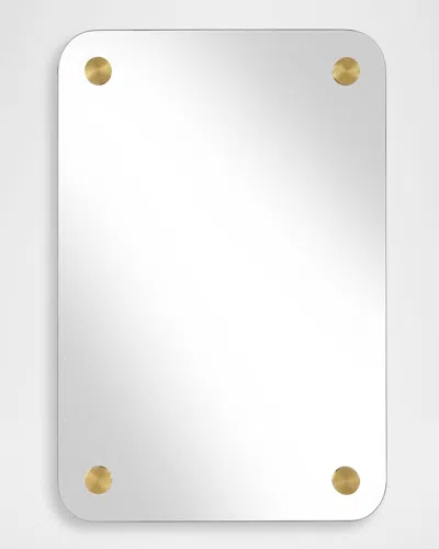 The Uttermost Co Hamrick 36" Frameless Wall Mirror In Gold