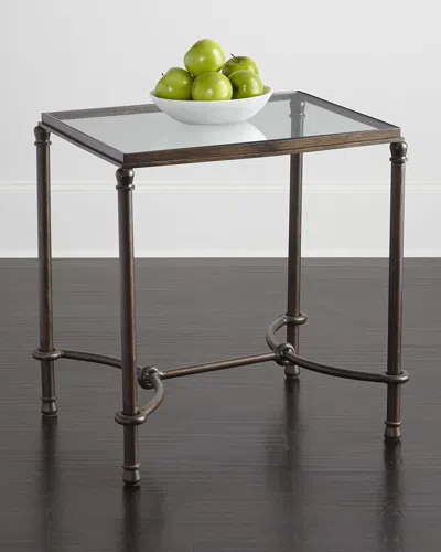The Uttermost Co Hanigan Glass-top End Table