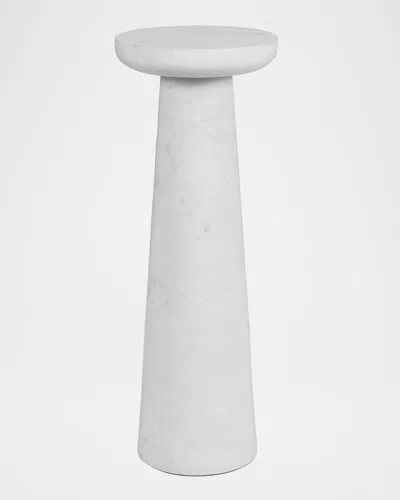 The Uttermost Co Lirra Marble Drink Table In White