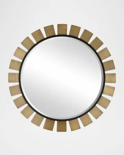 The Uttermost Co Toluca 45" Round Wall Mirror In Brown