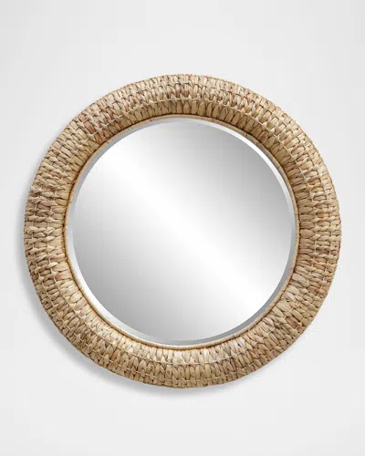 The Uttermost Co Twisted Seagrass 36" Round Wall Mirror In Brown