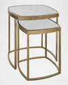 The Uttermost Co Vista Nesting Tables, Set Of 2 In Antique Gold