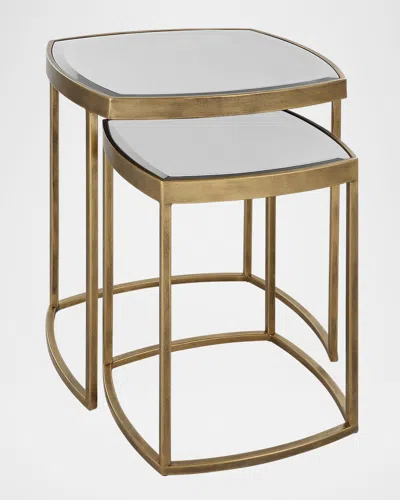 The Uttermost Co Vista Nesting Tables, Set Of 2 In Antique Gold