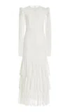 The Vampire's Wife The Earl Tiered Lace Maxi Dress In White