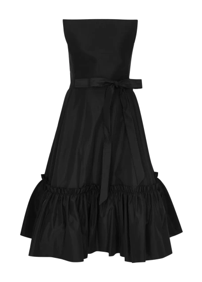 The Vampire's Wife The Endurance Taffeta Midi Dress In Black