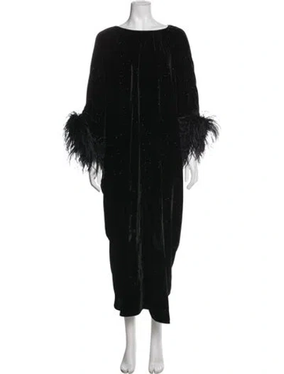 Pre-owned The Vampire's Wife Bateau Neckline Long Dress In Black