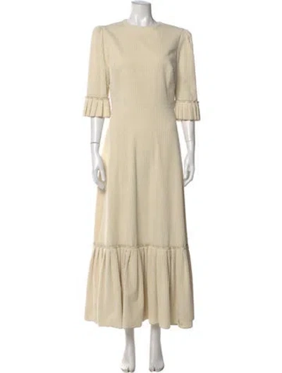 Pre-owned The Vampire's Wife Corduroy Long Dress In White