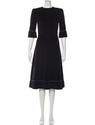 Pre-owned The Vampire's Wife Crew Neck Long Dress In Black