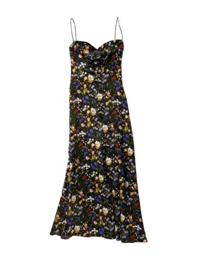 Pre-owned The Vampire's Wife Floral Print Long Dress In Black