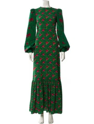 Pre-owned The Vampire's Wife Floral Print Long Dress In Multi