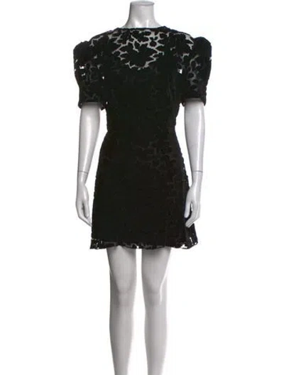 Pre-owned The Vampire's Wife Floral Print Mini Dress In Black