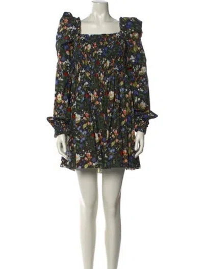 Pre-owned The Vampire's Wife Floral Print Mini Dress In Multi