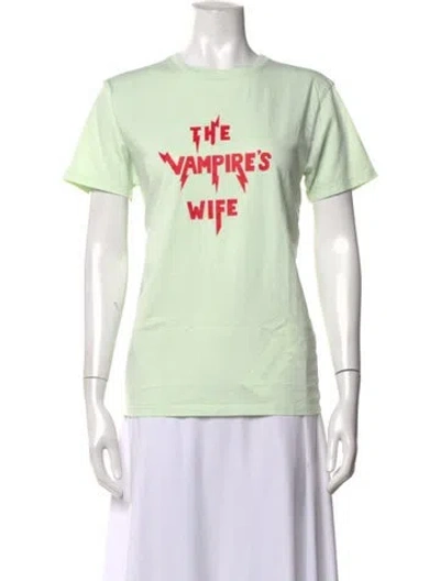 Pre-owned The Vampire's Wife Graphic Print Crew Neck T-shirt In Green