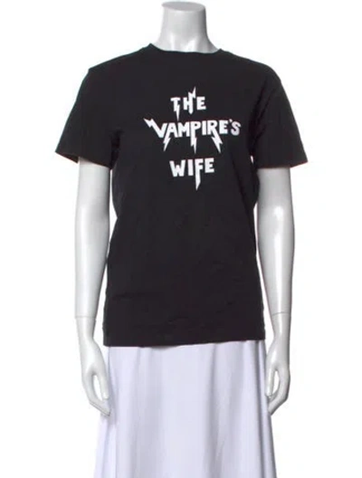 Pre-owned The Vampire's Wife Graphic Print Crew Neck T-shirt W/ Tags In Black