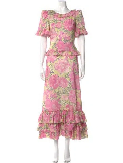 Pre-owned The Vampire's Wife Linen Long Dress W/ Tags In Multi