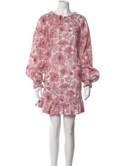 Pre-owned The Vampire's Wife Linen Mini Dress W/ Tags In Pink