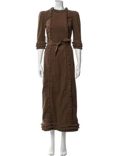 Pre-owned The Vampire's Wife Long Dress In Brown