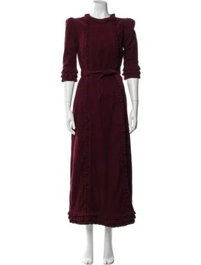 Pre-owned The Vampire's Wife Long Dress In Burgundy