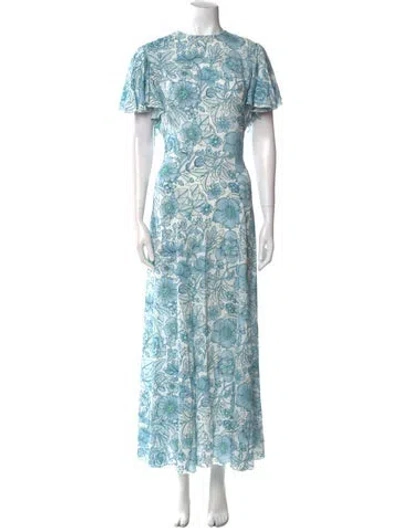 Pre-owned The Vampire's Wife Paisley Print Long Dress In Blue