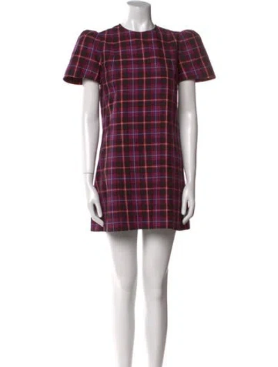 Pre-owned The Vampire's Wife Plaid Print Mini Dress In Multi