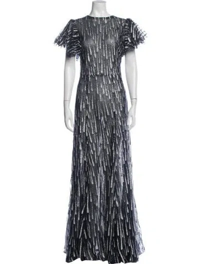 Pre-owned The Vampire's Wife Printed Long Dress W/ Tags In Blue