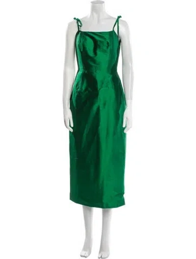 Pre-owned The Vampire's Wife Silk Knee-length Dress In Green