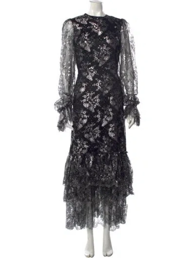 Pre-owned The Vampire's Wife Silk Long Dress In Black