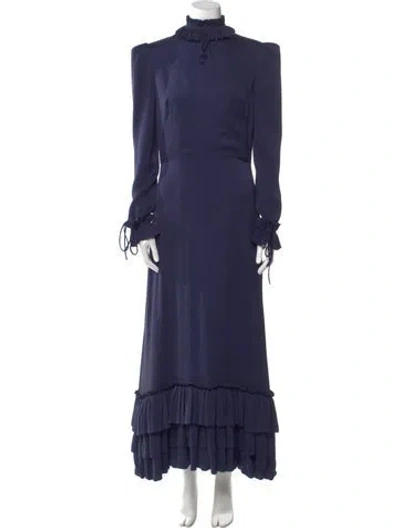 Pre-owned The Vampire's Wife Silk Long Dress In Blue