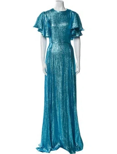 Pre-owned The Vampire's Wife Silk Long Dress In Blue