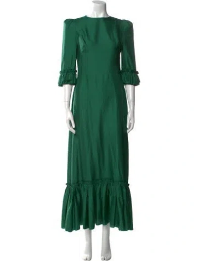 Pre-owned The Vampire's Wife Silk Long Dress In Green